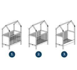 My First House Bedbank 60x120 - Mat Zwart -Little Happy Winkel bopita my first house bedbank 60x120 mat zwart 3