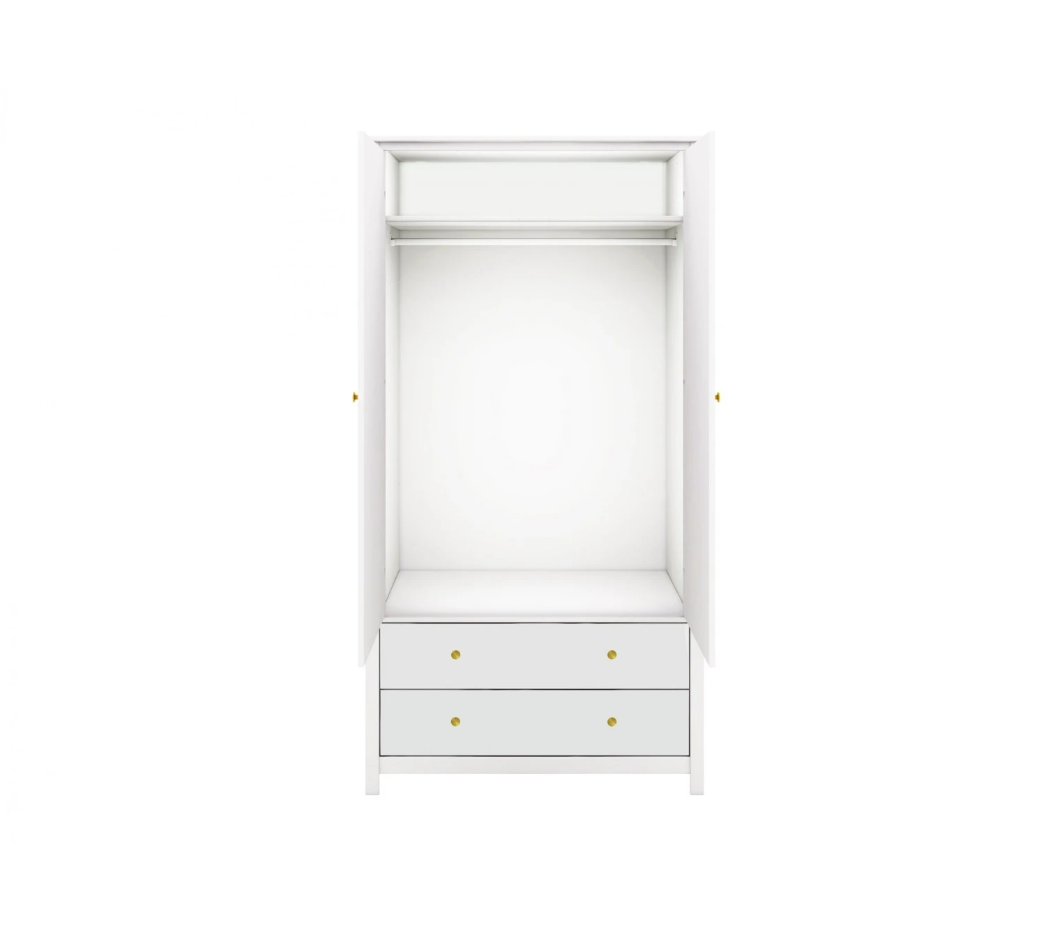 2-Deurskast Luna - White 7 2-Deurskast Luna - White - Afbeelding 5