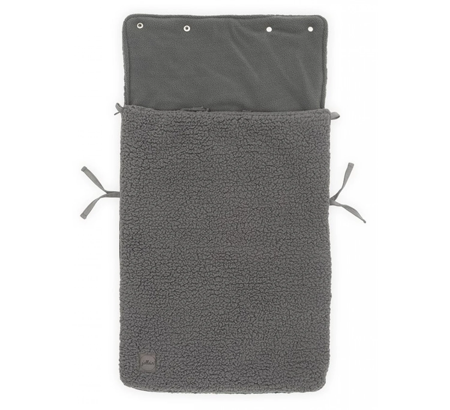 Jollein Voetenzak 3/5 Teddy - Storm Grey 4 Jollein Voetenzak 3/5 Teddy - Storm Grey - Afbeelding 2